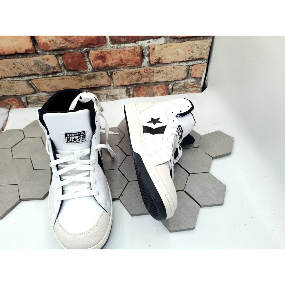 NEW Converse Pro Blaze Classic Mid Shoes White Black Egret Mens Size 12 A07938C - Picture 10 of 10